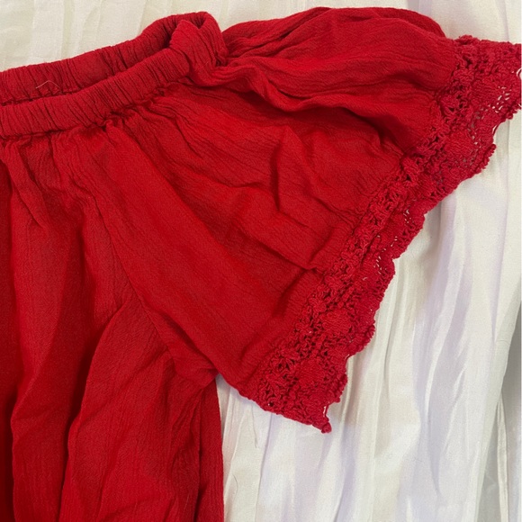 rue21 Red off shoulder top - Picture 8 of 8